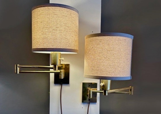 2 Applique a braccio orientabile di George Hansen Metalarte, anni '70 – Brass (photo 18 of 18)