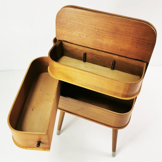 Mid-century teak sewing organizer, 1960s – Side tables, Wood (photo 9 of 15)