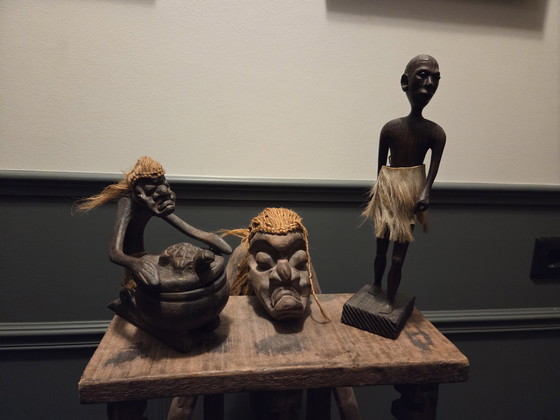 Image 1 of African Shaman carved from wood