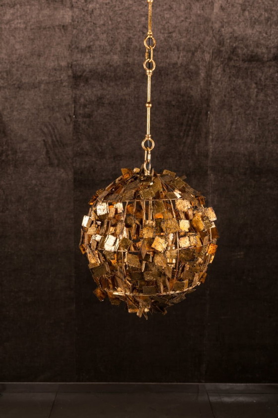 Image 1 of Gouden Hanglamp Rond