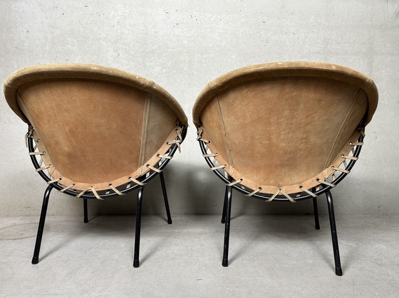 Image 1 of 2x Vintage Ballonstoelen - Lusch Erzeugnis - 1960’s