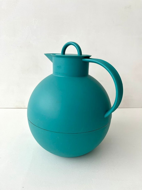 Image 1 of Alfi turquoise jug, Denmark postmodern insulated jug, thermos flask, 80s design