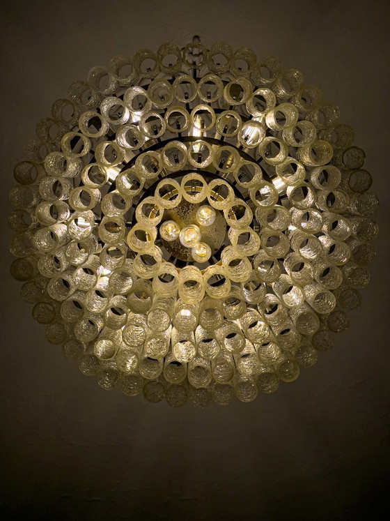 Image 1 of Doria Leuchten Lampadario in vetro smerigliato – 16 luci, ca. 180 elementi in vetro