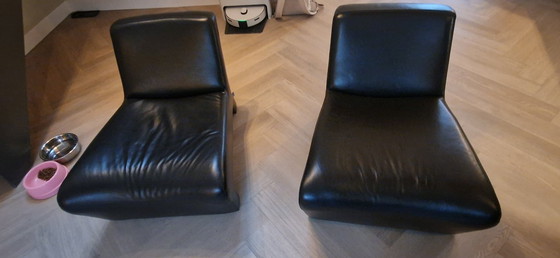 Image 1 of Machalke Crack 60 fauteuil(s) – zwart leer – Duits design