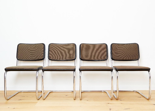 Marcel Breuer Sledestoel S32 voor Thonet I Set van vier