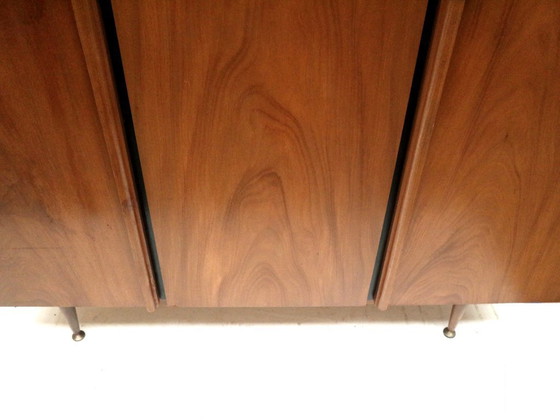 Image 1 of Vintage 3-door wardrobe with shelves and storage space from the 1960s