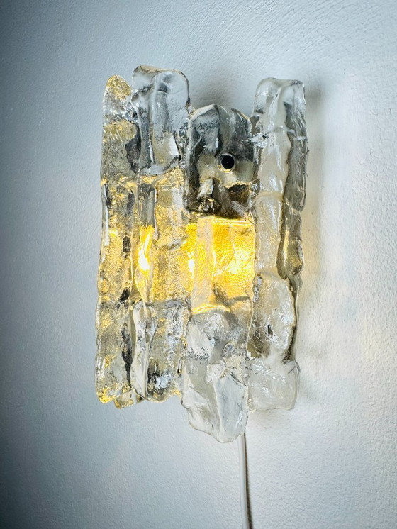 Image 1 of Model 4541 ice glass wall lamp by J.T. Kalmar for Kalmar Franken, Austria, circa 1960s