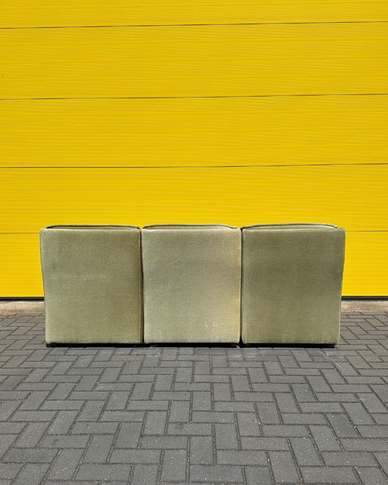Vintage green Modular sofas – 70s German velour – Velvet (photo 5 of 15)