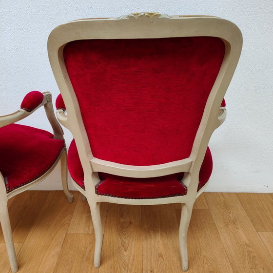 Image 1 of Sedie e poltrone vintage francesi in stile Luigi XV. Prezzo fisso.