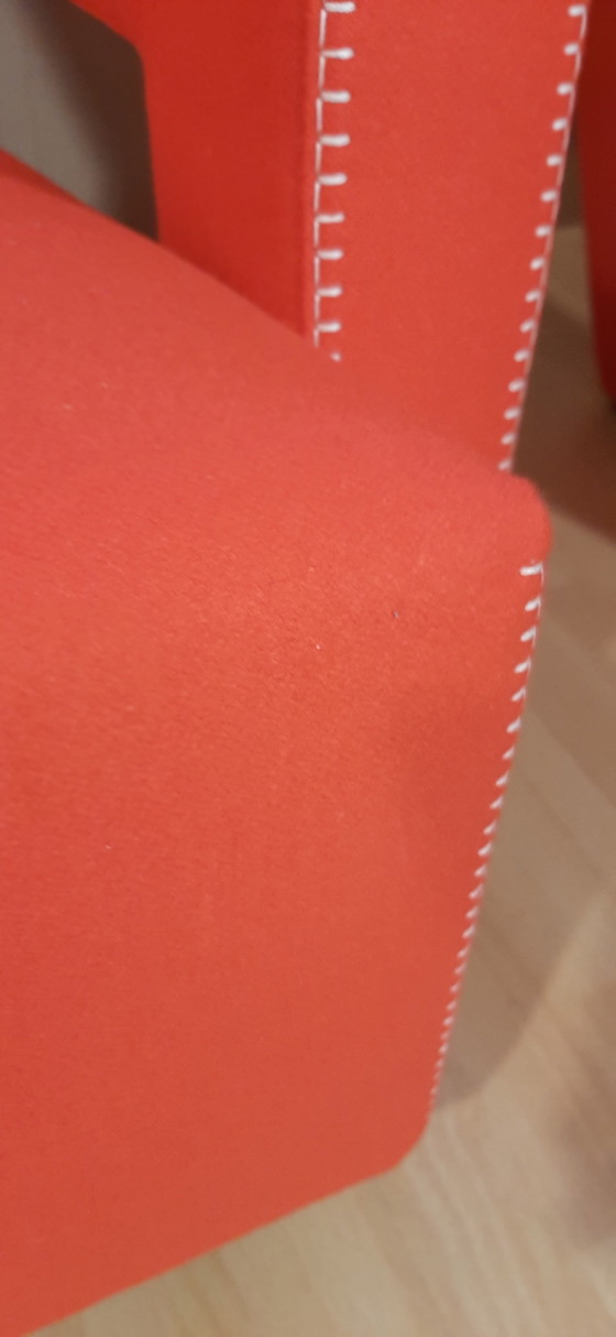 Image 1 of Cassina 2 Poltrona 637 Utrecht Nuova Mai Usata Lampo Rosso Lana 13L