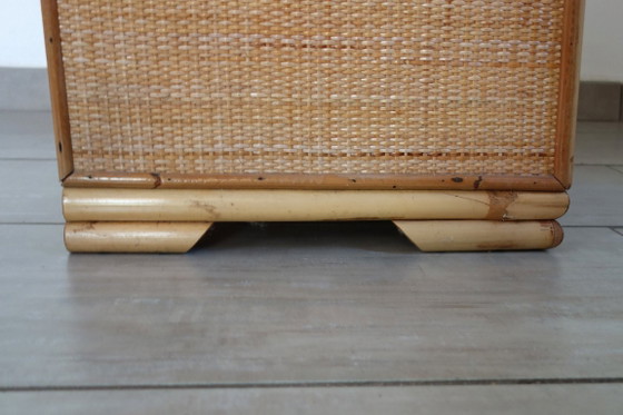 Cassettiera a 5 cassetti in vimini e bambù, anni '70/'80 – Cassettiere, Rattan, Wicker (photo 16 of 18)