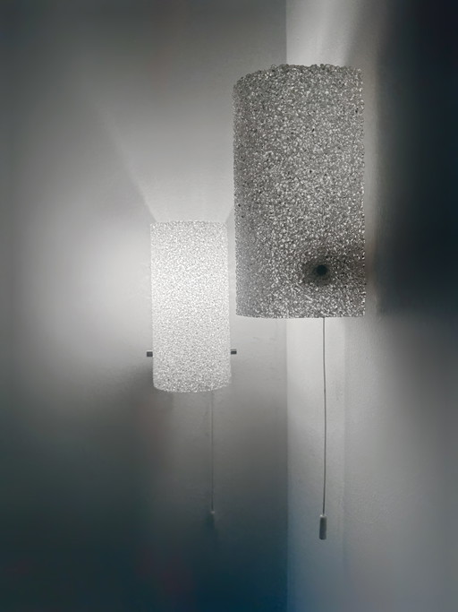 Perspex wandlampen uit de jaren 70