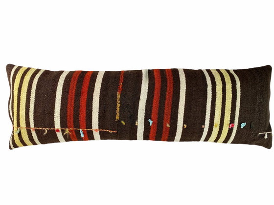 Image 1 of Housse de coussin unique en kilim et tapis – 120 x 40 cm