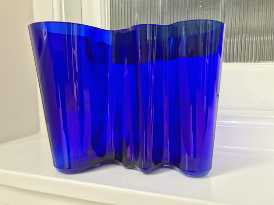 Vaso Vintage Alvar Aalto Blu Cobalto – Iittala, Vasi, Glass (photo 4 of 6)