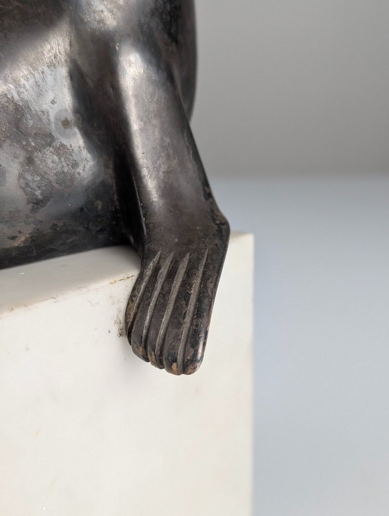 Image 1 of Marcel-André Bouraine Art Deco Sea Lion Sculpture, 1920s