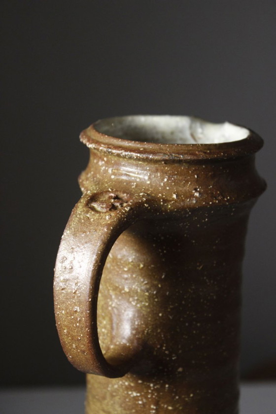 Voldemar Volkoff in Vallauris - Large Brutalist Stoneware Pitcher, France, 1950s – Vases, Ceramic (photo 4 of 9)