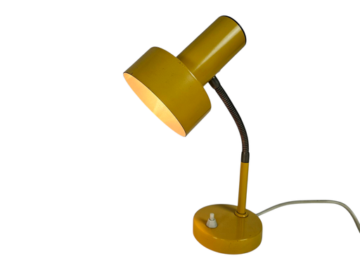Herda - Hala Zeist style - lampe de table - lampe de bureau - jaune ocre - col flexible - 60's