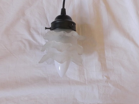 Suspension Putto Ange Métal Moulé Art de France Uk1eb – Cast Iron, Glass, Vintage (photo 15 of 17)