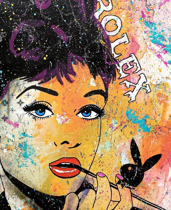 Image 1 of GONGAS - Audrey Hepburn - Kunstenaarsdoek