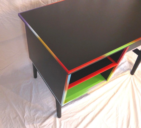 Image 1 of Colourfull Desk with 4 multicoloured drawers