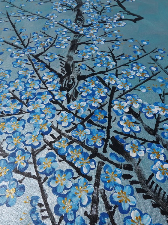Sakura J538 - Grande Peinture Originale – Peintures et dessins, Canvas (photo 9 of 17)