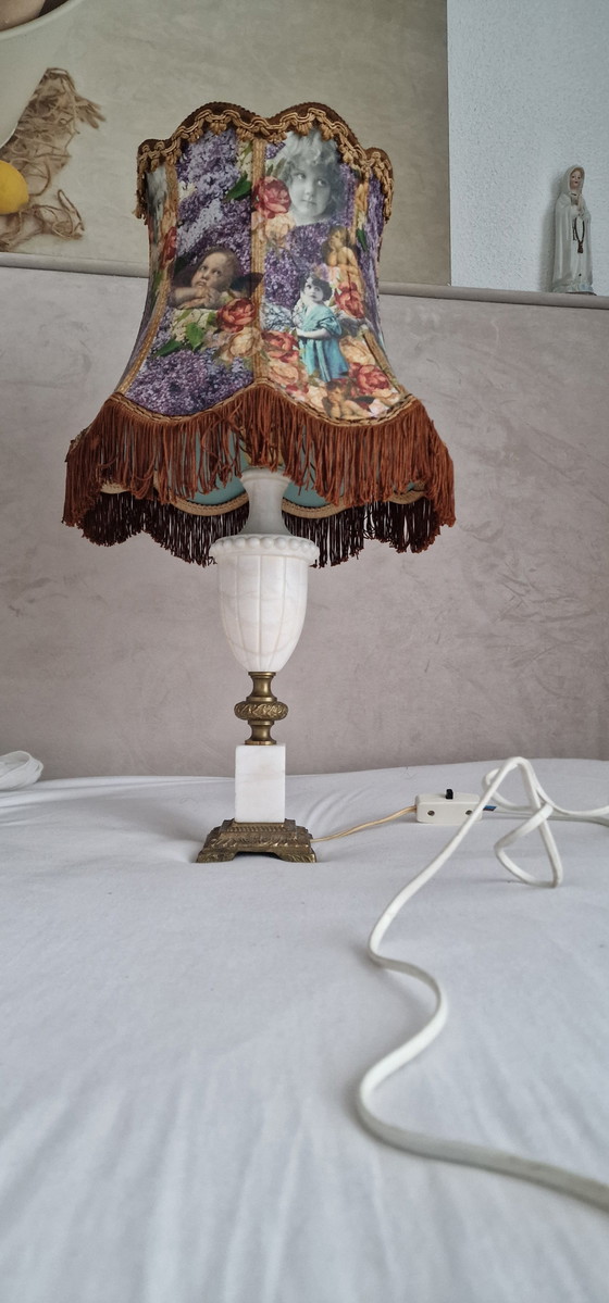 Image 1 of Lampada da tavolo vintage in travertino