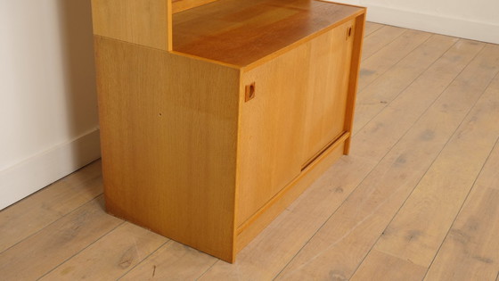Image 1 of Vintage wall cabinet | Bookcase | Oak | Sliding doors