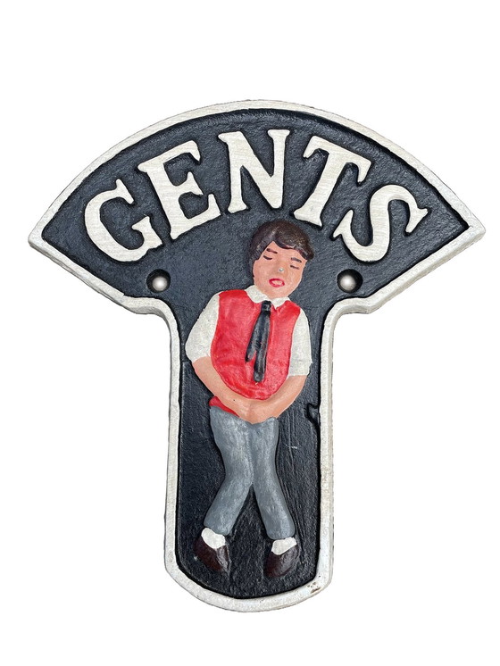 Image 1 of Set van Twee Nostalgische Toiletborden