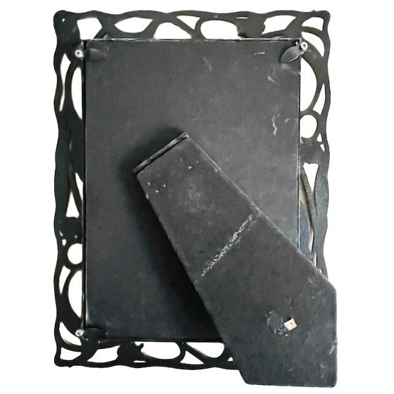 Image 1 of Vintage art nouveau Alphonse Mucha schilderij Champenois florale fotolijst metaal