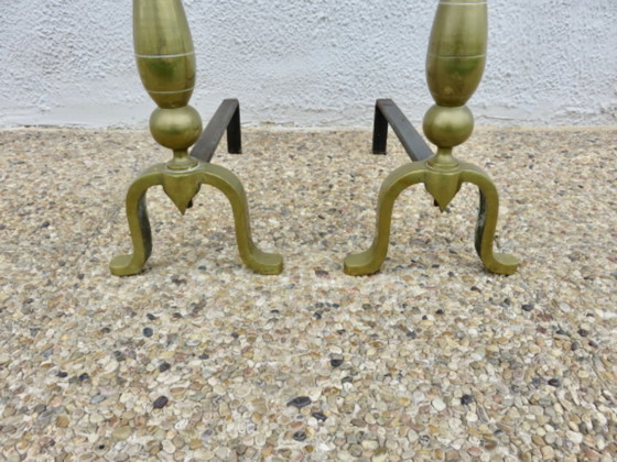 Image 1 of Par de morillos, estilo neoclásico, de bronce macizo, Francia, años 20-30.
