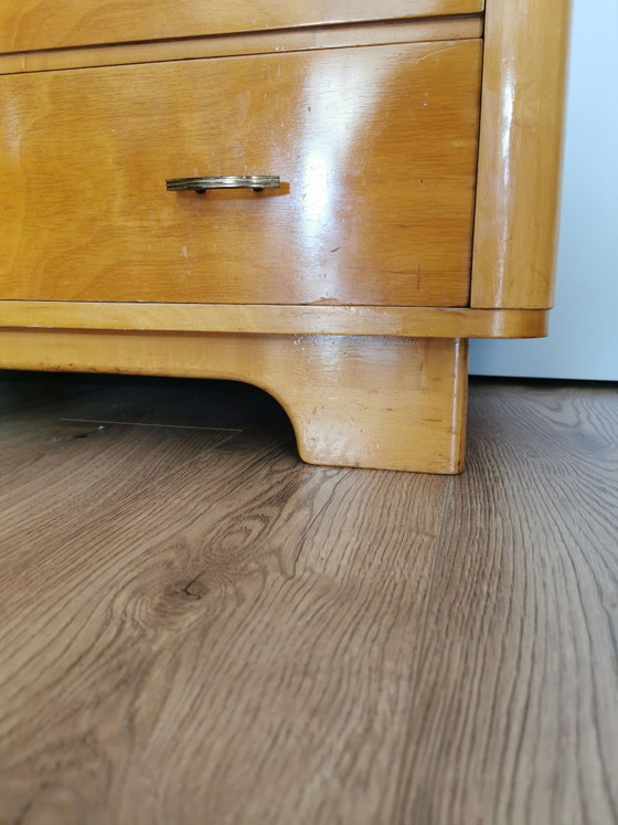 Vintage dressing table / commode / ladekast met spiegel – Ladekasten, Hout, Glas (photo 8 of 11)