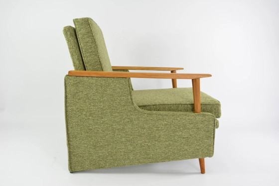 Image 1 of fauteuils uit de jaren 80 in gemêleerd groen