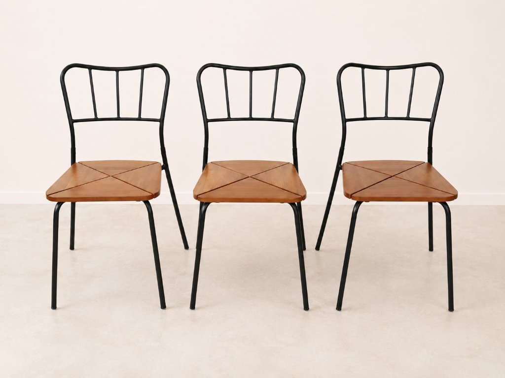IKEA AGNE dining chairs 90s / stackable, industrial / Scandinavian