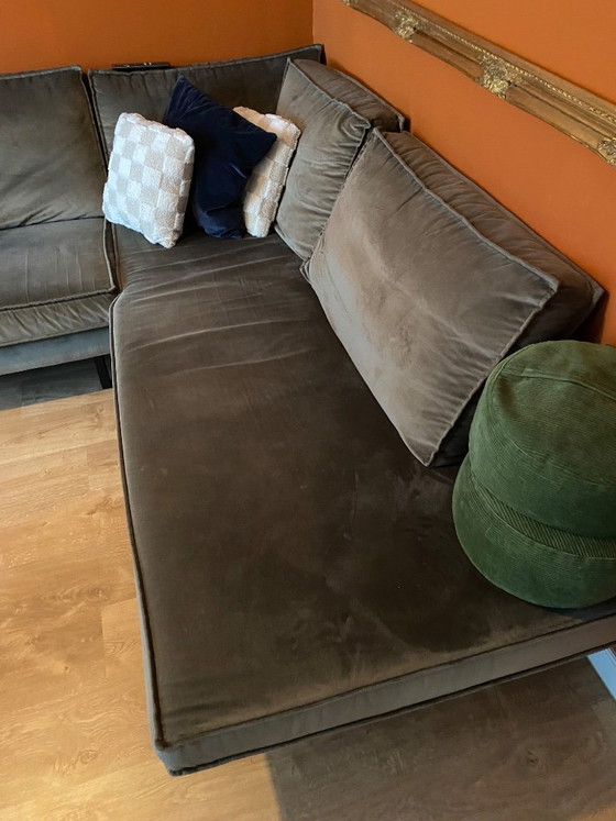 Divano angolare velluto tortora, Woood Dutch Furniture, Divani angolari, Metallo, Talpa, Modern (foto 3 di 6)