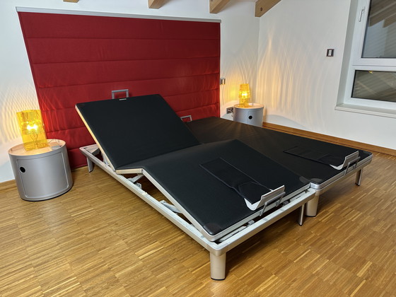 Image 1 of Lit RÖWA Genio 180 x 200 avec tenture murale en feutre rouge