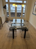 Glazen eettafel / bureau
