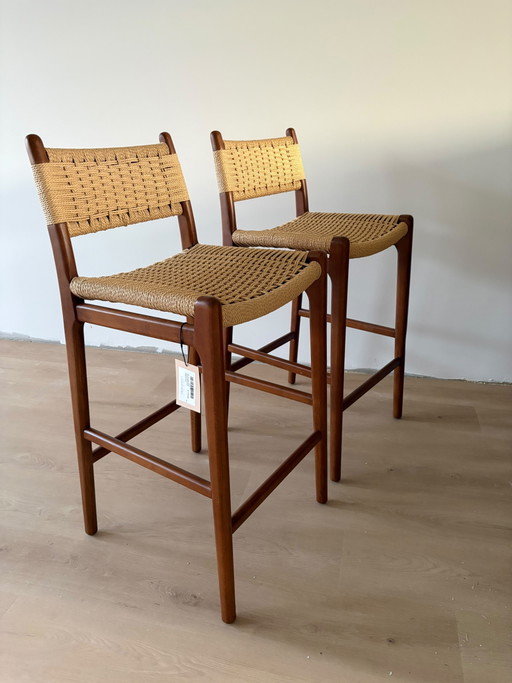 2x Neue unbenutzte Barhocker - Dutch Bone