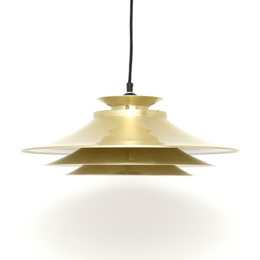 Lampe Vitrika dorée, Danemark, années 1970