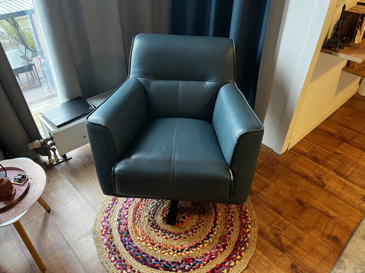 Xooon Trento Sessel. Petrol . Ganz aus Leder