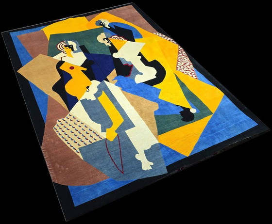 Handgeknoopt wollen tapijt – Albert Gleizes Composition, zijdezachte wol op katoen, 200x275cm (photo 3 of 8)