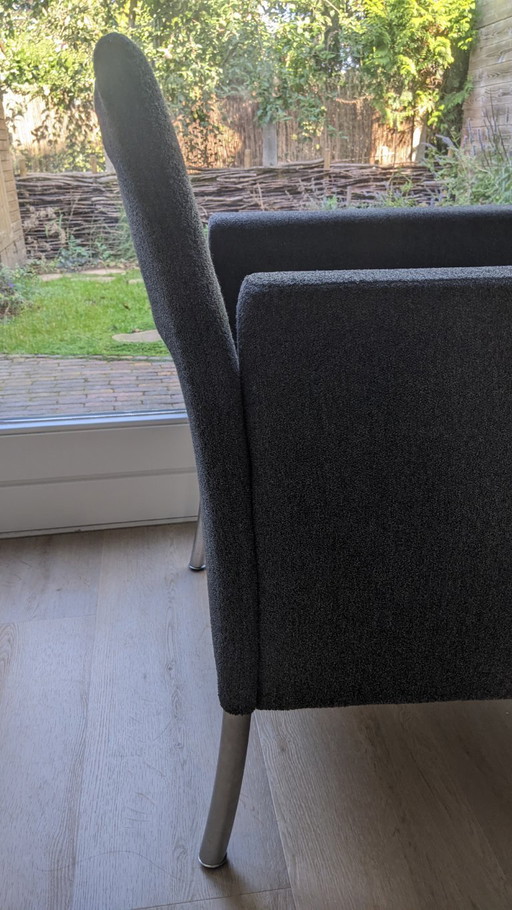 Poltrona di design Walter Knoll "Jason" - tessuto grigio