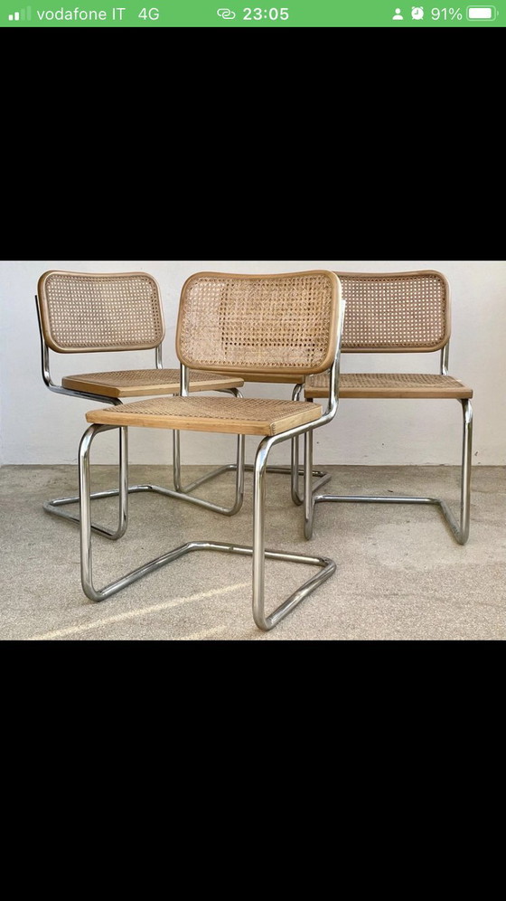 Image 1 of sedie  “B 32” (csd. “Cesca”), disegno originale di Marcel Breuer (1928), di produzione Gavina.