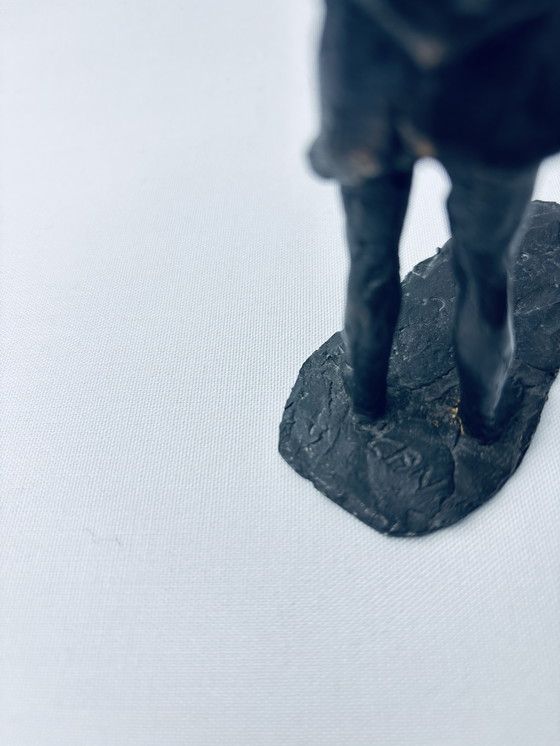 Image 1 of Raro set di 4 sculture in bronzo – Corry Ammerlaan – van Niekerk (CAN) incluse 2× ragazza con peluche