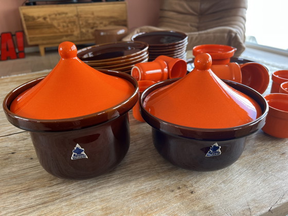 Triangle Houses Orange/Brown Dinnerware – Driehoek Huizen, Crockery, Ceramic (photo 10 of 14)