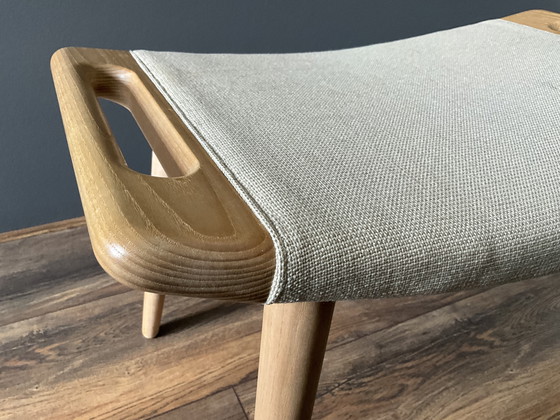 Image 1 of PP120 Stool Hans J. Wegner 1954 Original Fabric MCM