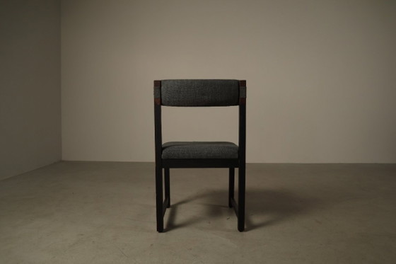 Set von sechs Esszimmerstühlen, entworfen von Jean Batenburg für MI, Belgien, circa 1969 – Textile (photo 10 of 15)
