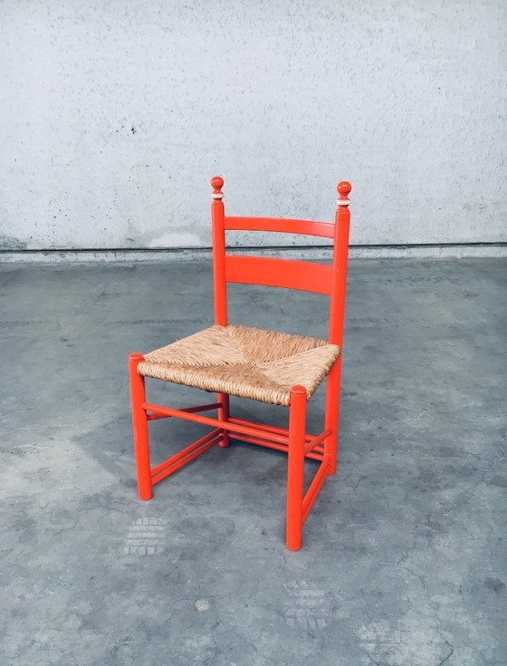 Image 1 of Folk Art Rush Side Chair, Austria 1970's