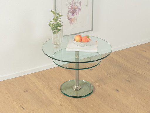 80s Glass Side Table, Peter Draenert