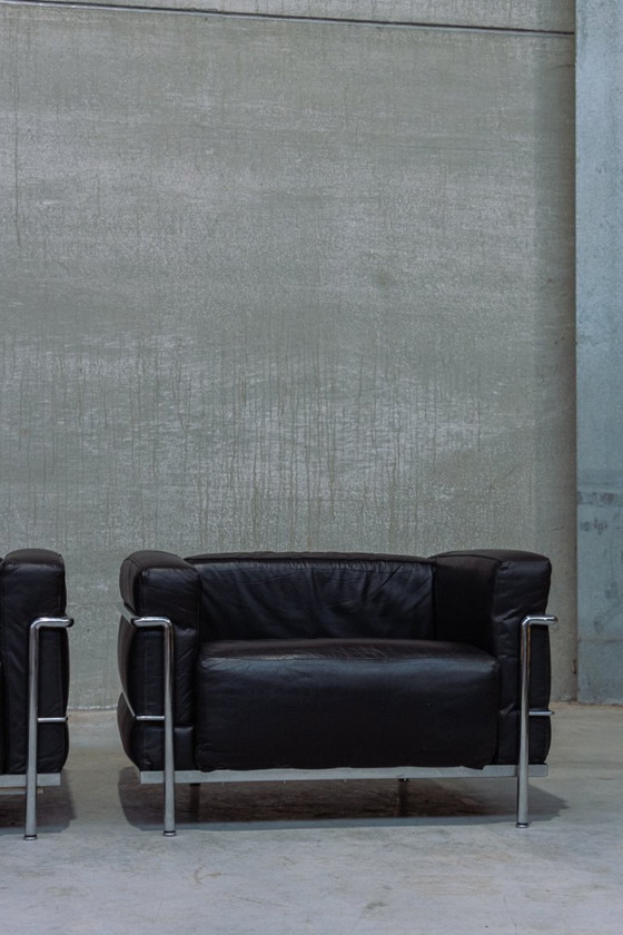 Image 1 of Vintage 1980s Cassina Lc3 2 seater