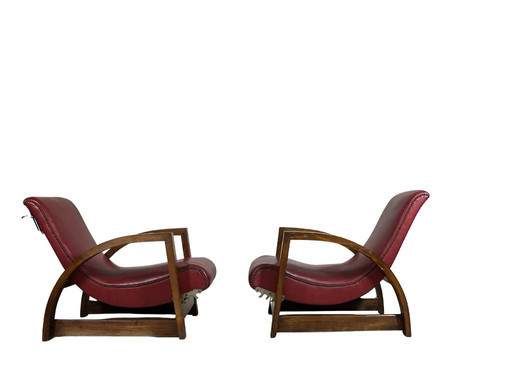 Fauteuils inclinables Art déco, Europe centrale, années 1930